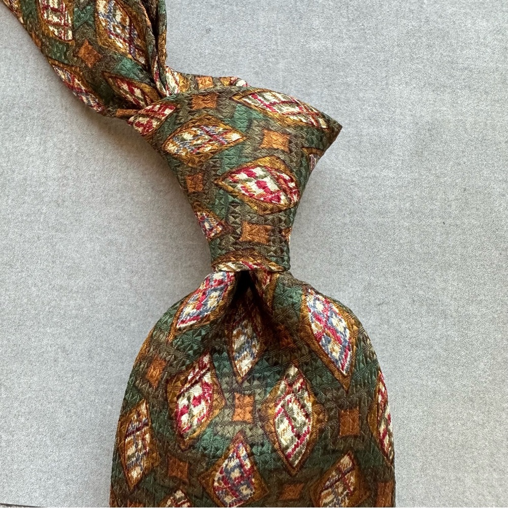 FENDI Vintage Multicolor Geometric Men's Tie